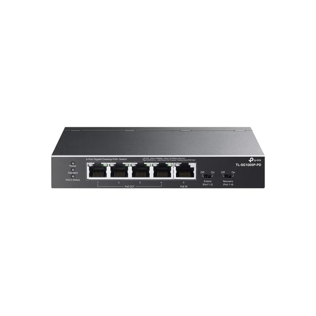 TP-Link TL-SG1005P-PD dispositivo de redes Gigabit Ethernet (10/100/1000) Energía sobre Ethernet (PoE) Negro image 3