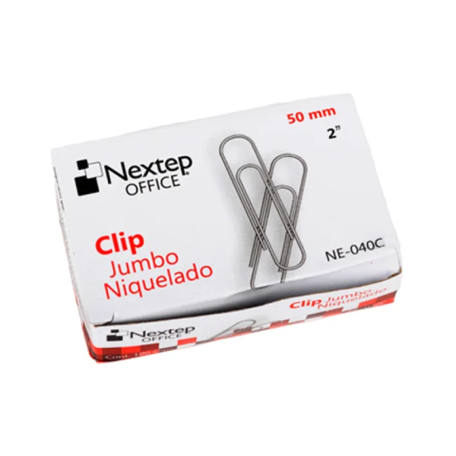 Nextep NE-040C sujetapapeles Metal, Acero niquelado 100 pieza(s)