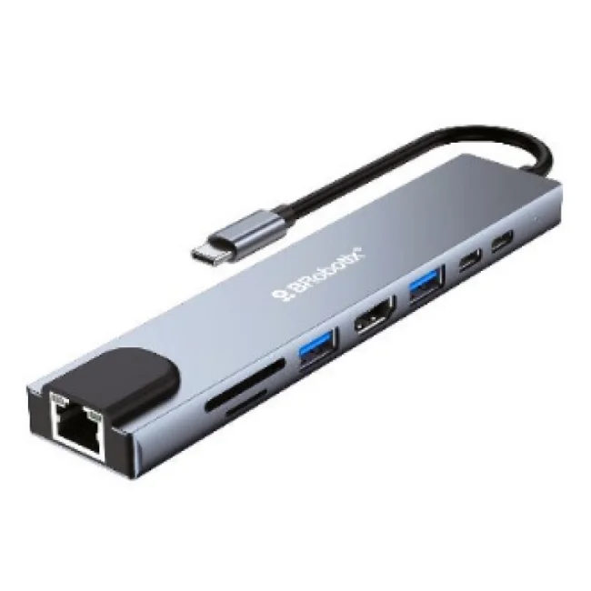 BRobotix 6000700 base para laptop o replicador de puertos USB 3.2 Gen 1 (3.1 Gen 1) Type-C Plata image 4