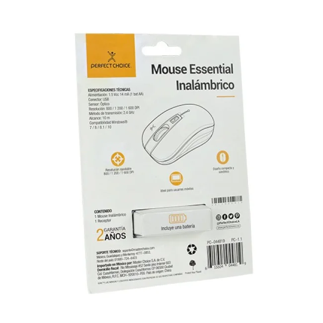 Perfect Choice PC-044819 ratón Ambidiestro RF inalámbrico Óptico 1600 DPI image 13