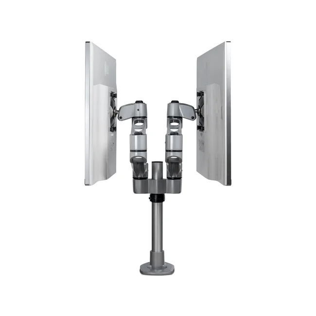 StarTech.com Brazo Articulado Prémium para Dos Monitores de hasta 30" - Soporte VESA de Altura Ajustable - Montaje Mordaza/Ojal en Escritorio - con Rotación, Inclinación y Giro - Plata image 11