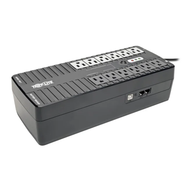 Tripp Lite ECO750UPS UPS Standby de 750VA 450W - 12 Tomacorrientes NEMA 5-15R, 120V, 50Hz / 60Hz, Clavija 5-15P, ENERGY STAR, Instalación en Pared o Escritorio