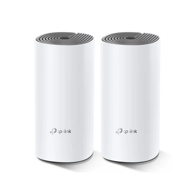 TP-Link Deco E4 (2-pack) Doble banda (2,4 GHz / 5 GHz) Wi-Fi 5 (802.11ac) Blanco, Gris Interno