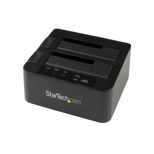 StarTech.com Duplicador USB 3.0 (5Gbps) o eSATA de Discos Duros de 2 Bahías, Independiente, Clonador Copiador de SSD o HDD SATA III de 2.5/3.5", Estación de Acoplamiento de HDD