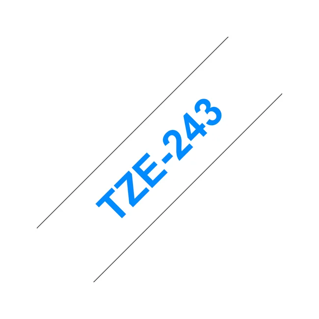 Brother TZE-243 cinta para impresora de etiquetas Azul sobre blanco
