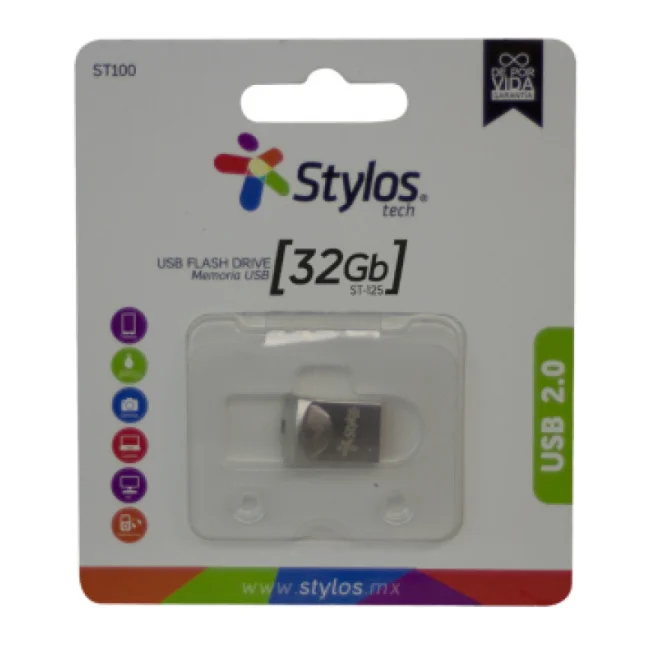 Stylos STMUS41S unidad flash USB 32 GB USB tipo A 2.0 Acero inoxidable