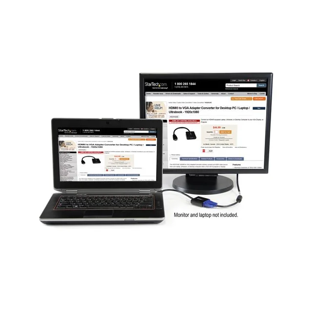 StarTech.com Cable Adaptador Convertidor de Video HDMI a VGA HD15 - 1920x1200 - 1080p image 8