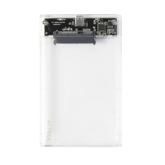 Acteck ARMOR CLEAR HC430 Cubierta de disco duro/SSD Transparente 2.5"