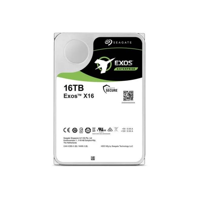 Seagate Exos X16 disco duro interno 16 TB 7200 RPM 256 MB 3.5" Serial ATA III
