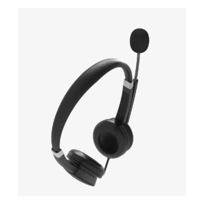 Acteck Audífonos USB con Micrófono Flexible On Ear Centric Pro HP640 Elite Series - Auriculares Alámbrico Diadema Oficina/Centro de llamadas USB tipo A Negro