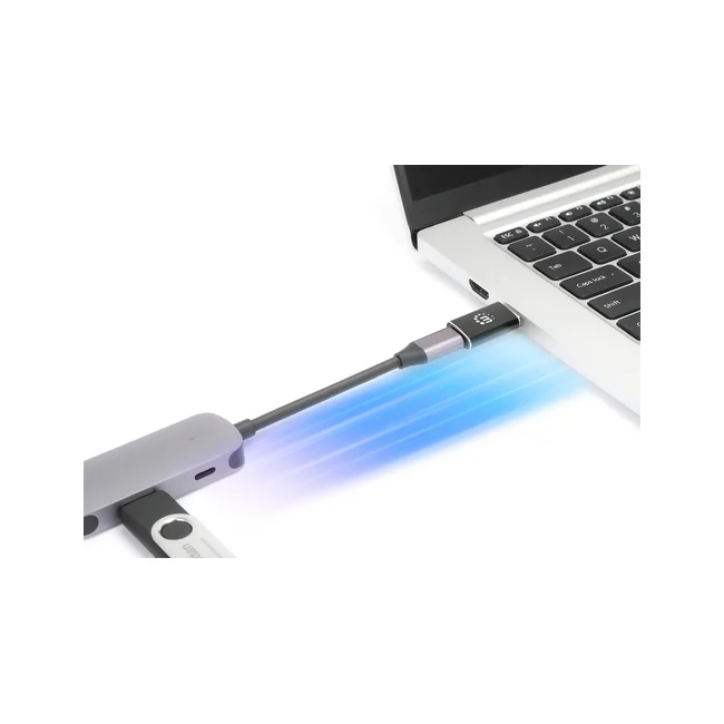Manhattan 153980 cambiadores de género de cables USB A USB C Negro image 6