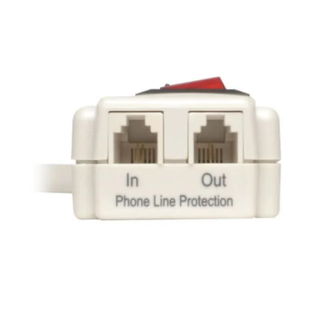 Tripp Lite TLP604TEL Protector contra sobretensiones Protect It!, de 6 tomacorrientes, 1.2 m [4 pies]. Cable, 790 Joules, protección para teléfono/fax/módem image 4
