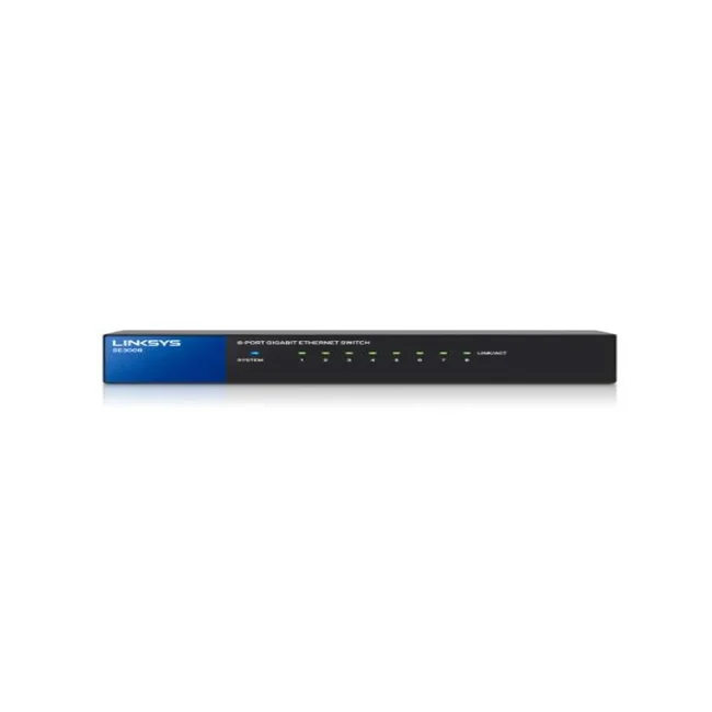 Linksys SE3008 dispositivo de redes No administrado Gigabit Ethernet (10/100/1000) Negro