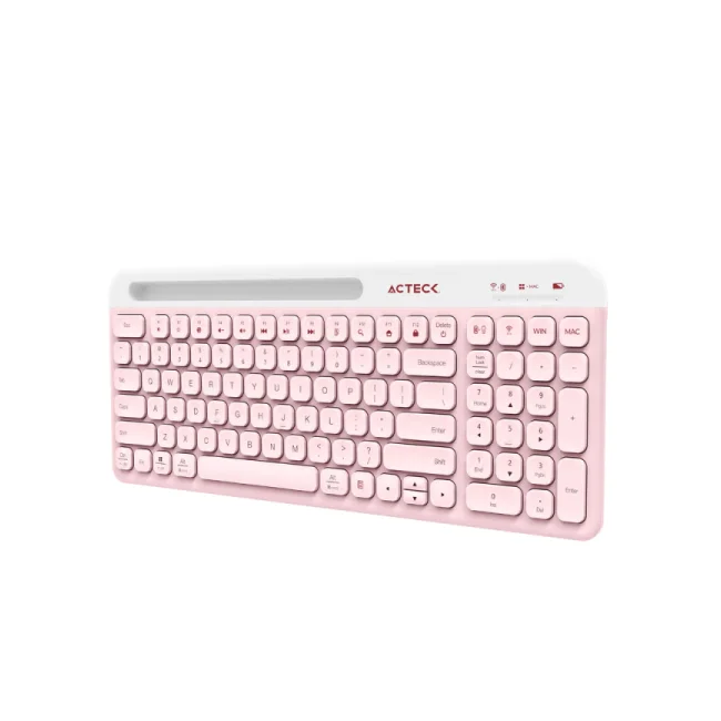 Acteck Creator Virtuos Silk MK720 teclado Ratón incluido Bluetooth Español Rosa, Blanco image 6