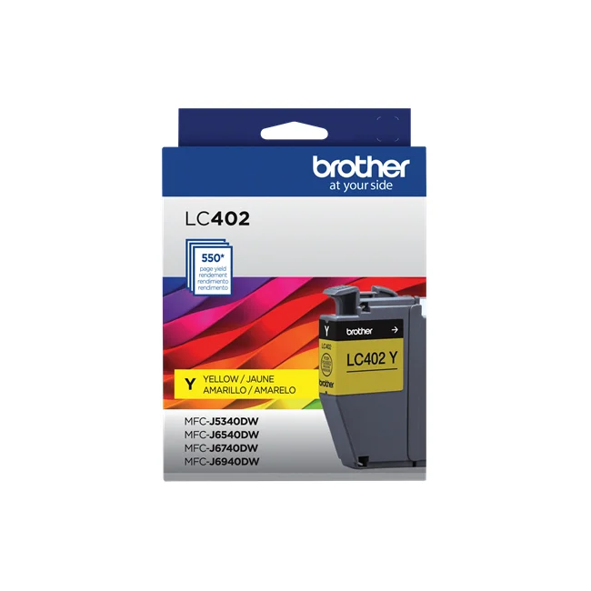 Brother LC402Y cartucho de tinta 1 pieza(s) Original Rendimiento estándar Amarillo