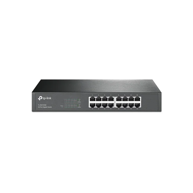 TP-Link TL-SG1016D dispositivo de redes No administrado L2 Gigabit Ethernet (10/100/1000) Negro
