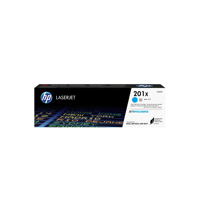 HP Cartucho de tóner original LaserJet 201X de alta capacidad cian