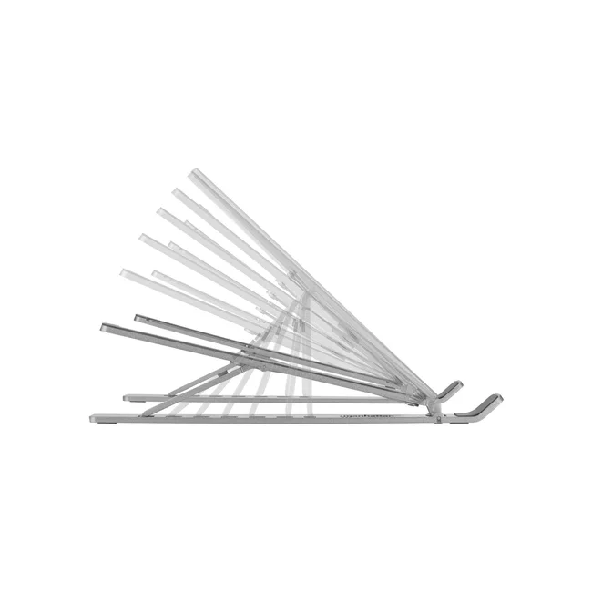Manhattan Soporte ergonómico, plegable en siete posiciones, para laptops y otros dispositivos de hasta 15.6" y 5 kg (11 lbs.), ligero, aluminio de alta calidad, ventilado, color plateado image 11
