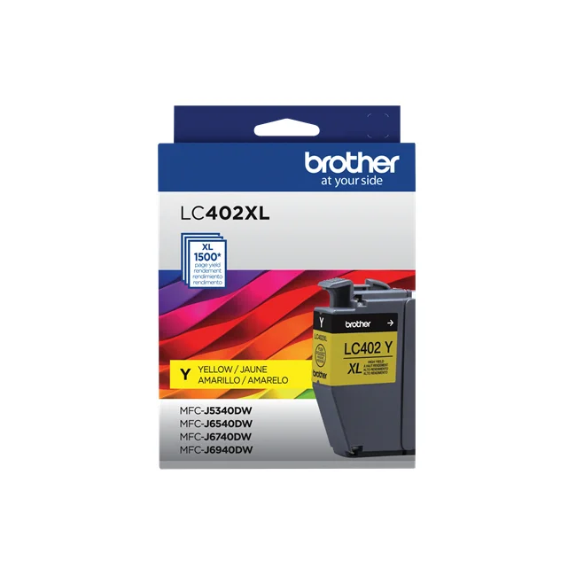 Brother LC402XLY cartucho de tinta 1 pieza(s) Original Alto rendimiento (XL) Amarillo