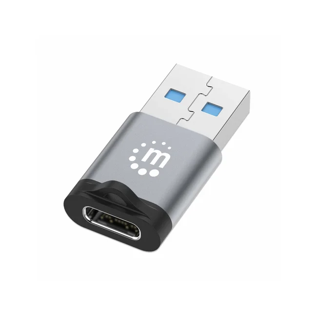Manhattan 356305 cambiadores de género de cables USB-A USB-C Negro, Gris image 5
