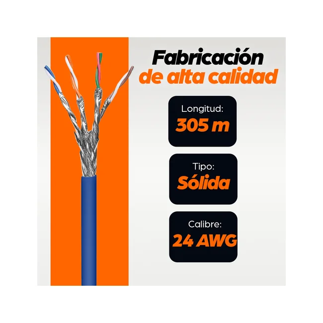 Intellinet Bobina de Cable Cat6a, Sуlida, 100% cobre, CM image 8