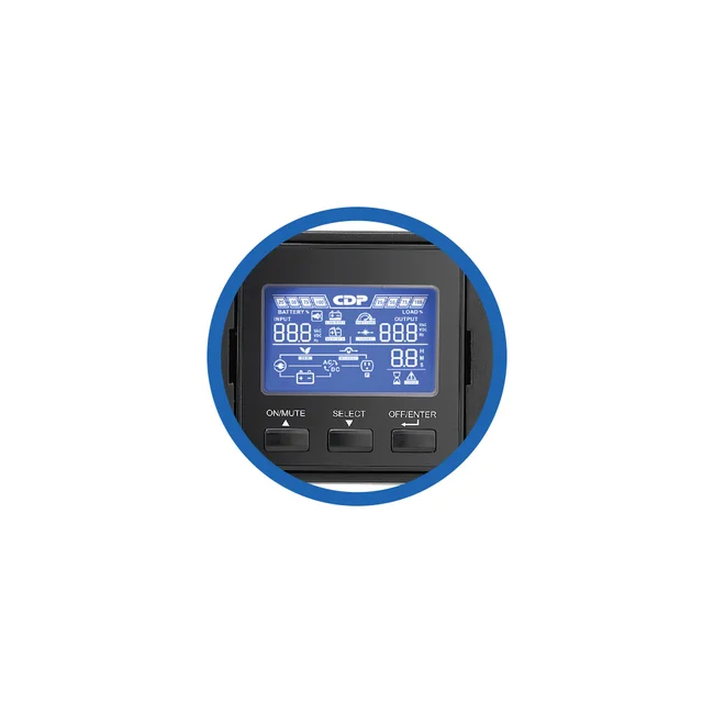 CDP UPO11-3RT sistema de alimentación ininterrumpida (UPS) Doble conversión (en línea) 3 kVA 2700 W 8 salidas AC image 8