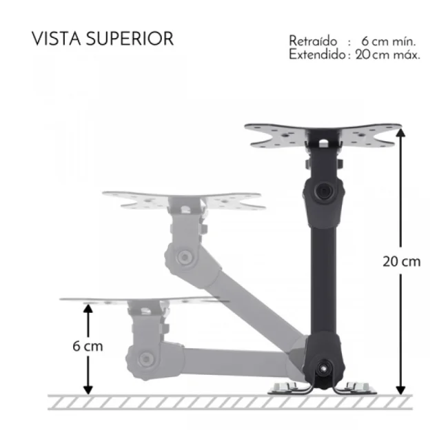 Steren STV-021 soporte para TV 58.4 cm (23") Negro image 8