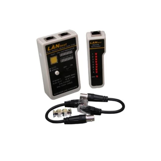 Enson ENS-TELN2 comprobador de cables de red Comprobador de cables de par trenzado Negro, Gris