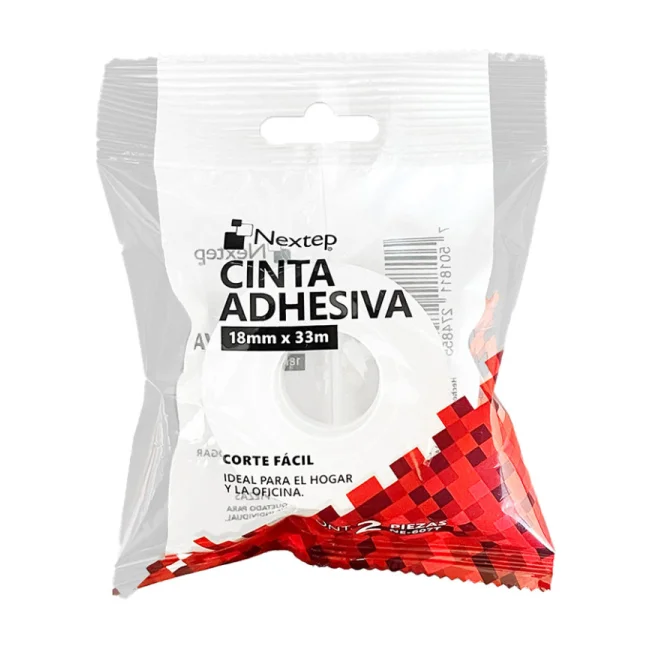 Nextep NE-607T cinta adhesiva de papelería o oficina 33 m Blanco 2 pieza(s)