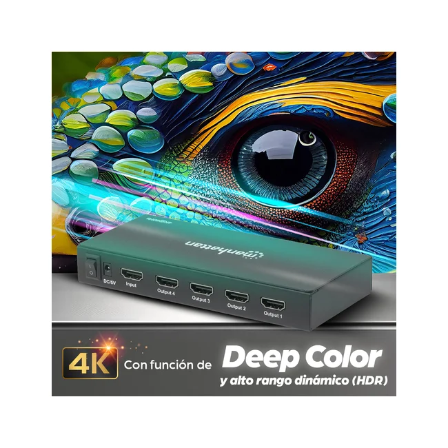 Manhattan Video Splitter HDMI 4K de 4 puertos image 12