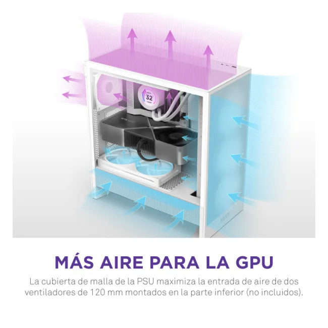 NZXT H5 Flow Midi Tower Blanco image 12