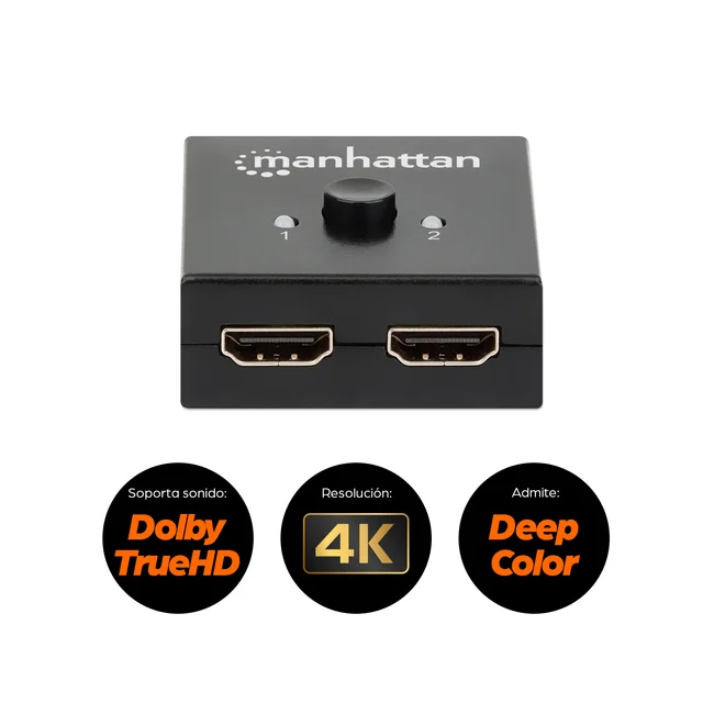 Manhattan 207850 conmutador de vídeo HDMI image 8