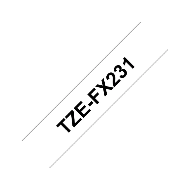 Brother TZE-FX231 cinta para impresora de etiquetas Negro sobre blanco TZ