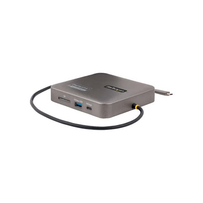 StarTech.com Adaptador Multipuertos USB C - HDMI Doble 4K 60Hz - Hub USB 10Gbps de 2 Puertos USB-C/USB-A - PD100W - GbE - SD - Dock de Viajes - Docking Station