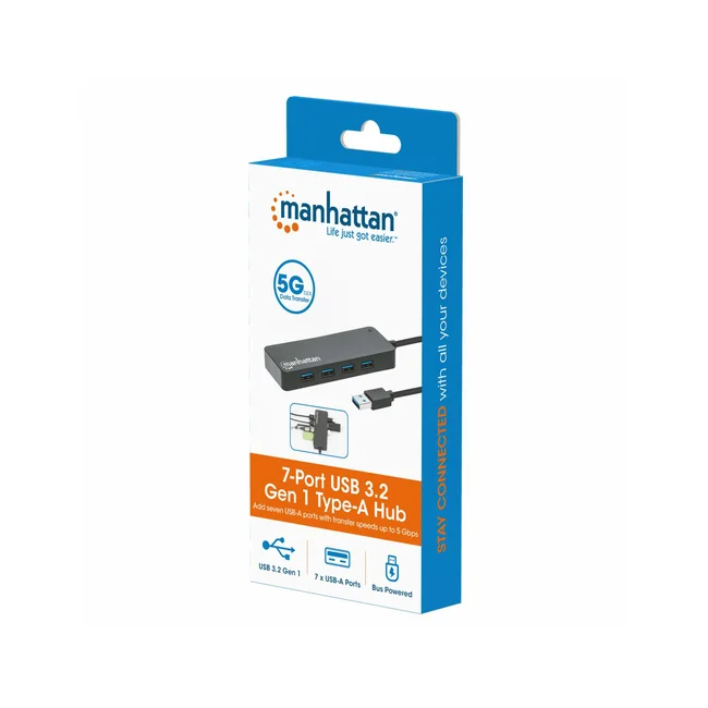 Manhattan Hub USB con 7 puertos USB-A 3.2 image 11