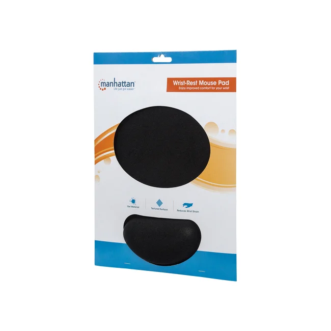 Manhattan Mouse Pad con Descansa Muñecas El material de gel promueve la posición adecuada de la mano y la muñeca, negro image 11