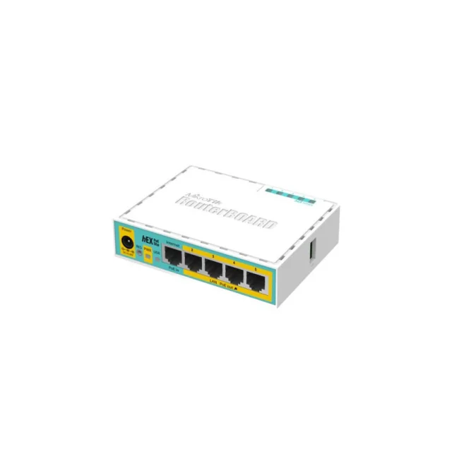 Mikrotik hEX PoE lite enrutador Ethernet rápido Blanco