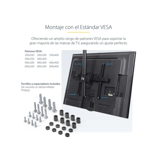 StarTech.com Soporte de Techo para TV - Mástil de 3,5' a 5' image 16