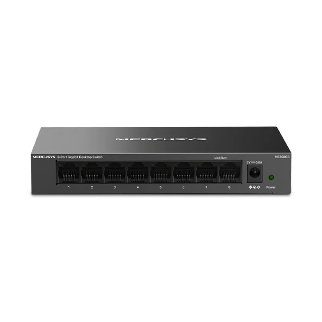 Mercusys MS108GS dispositivo de redes No administrado Gigabit Ethernet (10/100/1000) Negro image 3