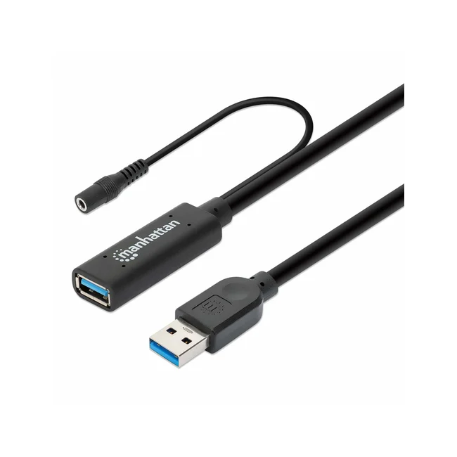 Manhattan 153768 cable USB USB 3.2 Gen 1 (3.1 Gen 1) 15 m USB A 5 Gbit/s Negro image 2