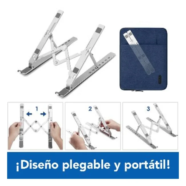 BRobotix 263564 soporte para laptop Soporte para computadora portátil Aluminio image 8