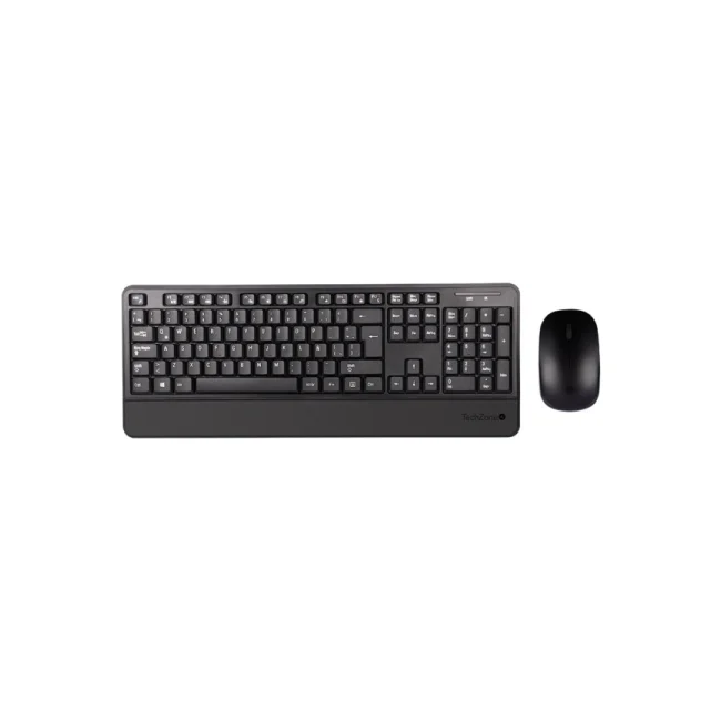 TechZone TZCOMBINA07 teclado Ratón incluido Hogar RF inalámbrico QWERTY Negro