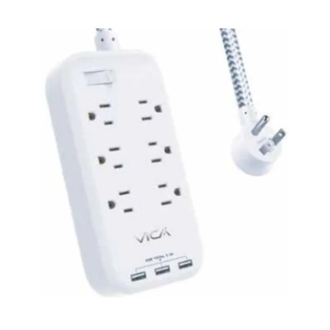 Vica VICAEX 9P extensión de corriente 6 salidas AC Interior Blanco