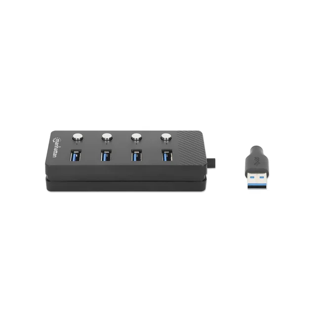 Manhattan 180887 base para laptop o replicador de puertos USB 3.2 Gen 1 (3.1 Gen 1) Type-A Negro image 5
