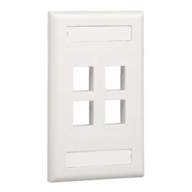 Panduit NK4FWHY placa de pared o cubierta de interruptor Blanco