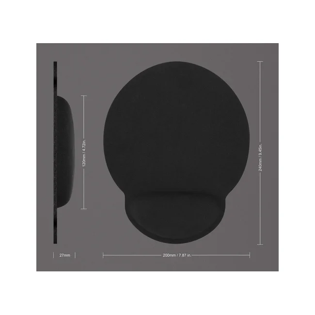 Manhattan Mouse Pad con Descansa Muñecas El material de gel promueve la posición adecuada de la mano y la muñeca, negro image 8
