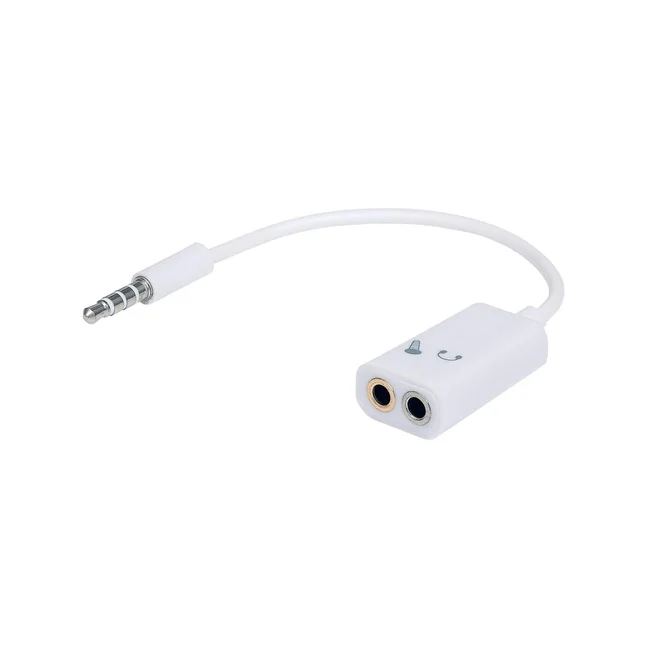 Manhattan Adaptador Audio Estéreo 3.5 mm 2 a1 para Micrófono Y Audífonos
