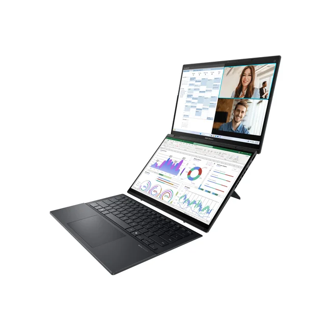 ASUS Zenbook Duo UX8406CA-PZ166X Intel Core Ultra 9 285H Híbrido (2-en-1) 35.6 cm (14") Pantalla táctil WQXGA+ 32 GB LPDDR5x-SDRAM 1 TB SSD Wi-Fi 7 (802.11be) Windows 11 Home Español Gris image 7