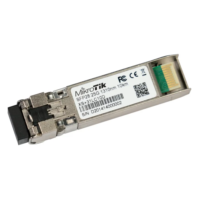 Mikrotik XS+31LC10D módulo de red del transceptor Fibra óptica 25000 Mbit/s SFP28 1310 nm