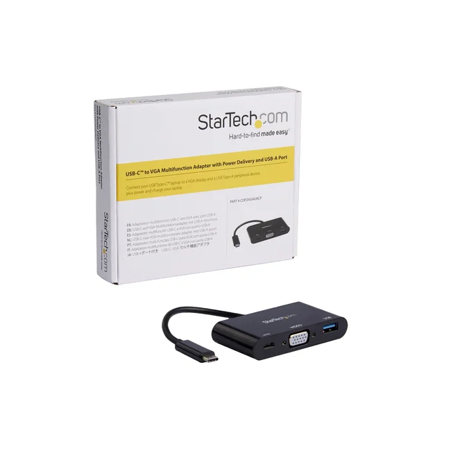 StarTech.com Adaptador Multifunción USB-C a VGA con Entrega de Potencia (Power Delivery) y Puerto USB-A image 8